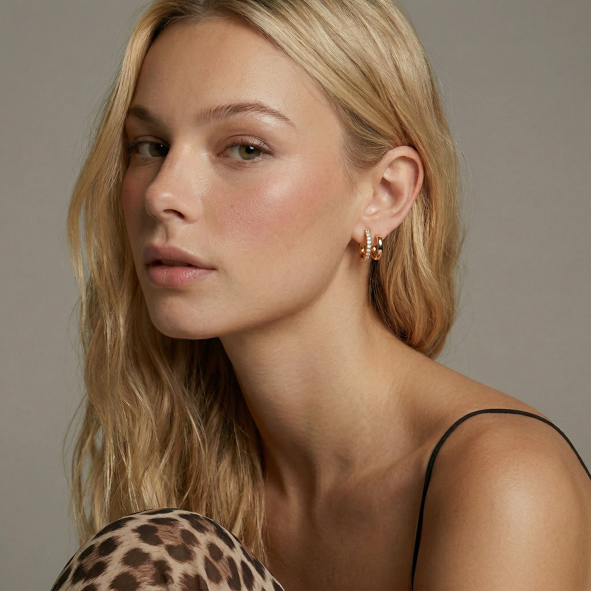Classic Pave Double Hoops - Image 2