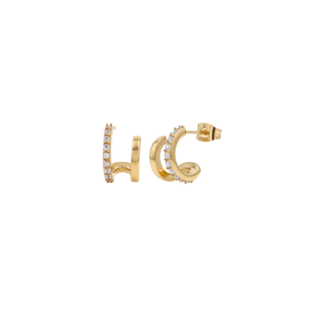 Classic Pave Double Hoops - Image 4