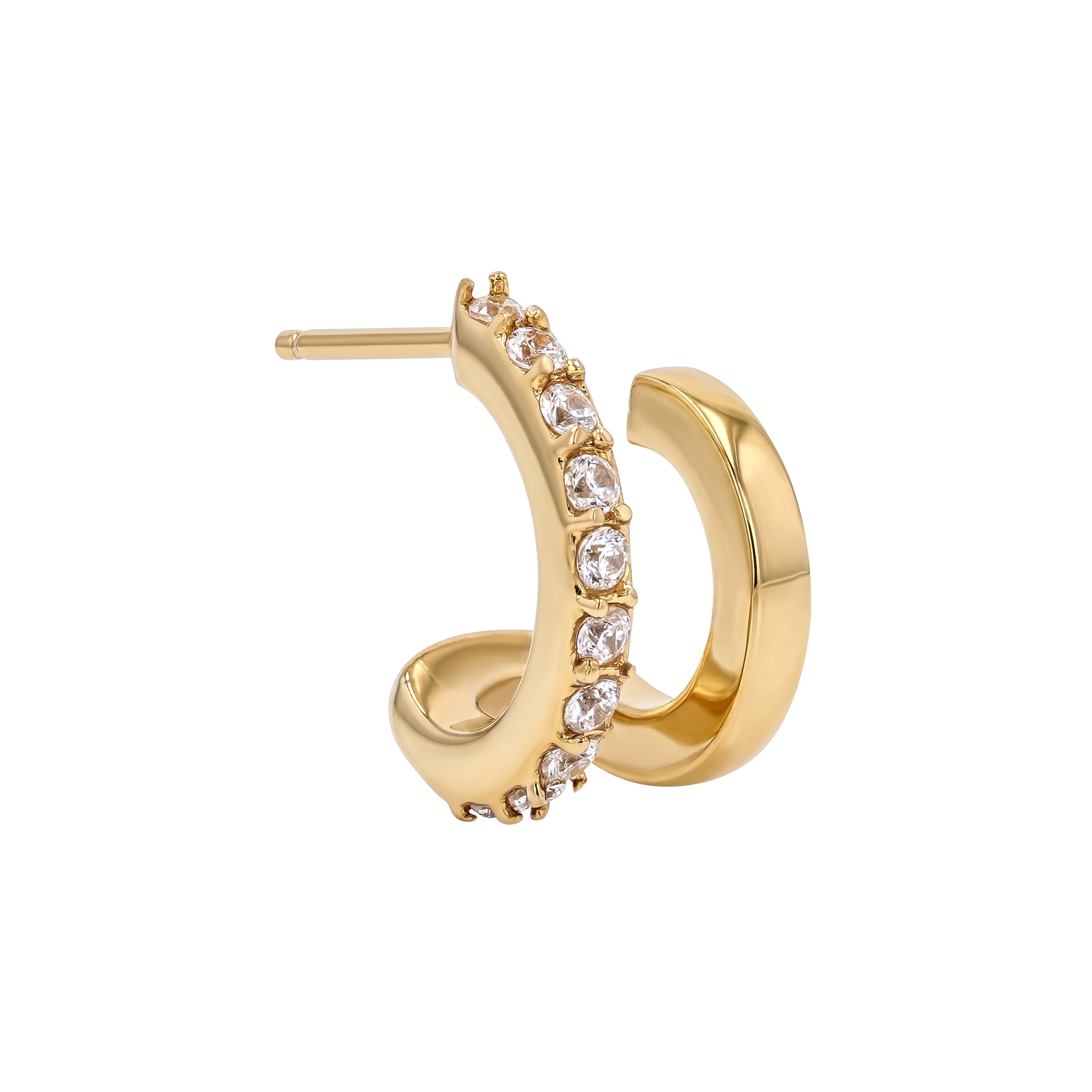 Classic Pave Double Hoops - Image 5