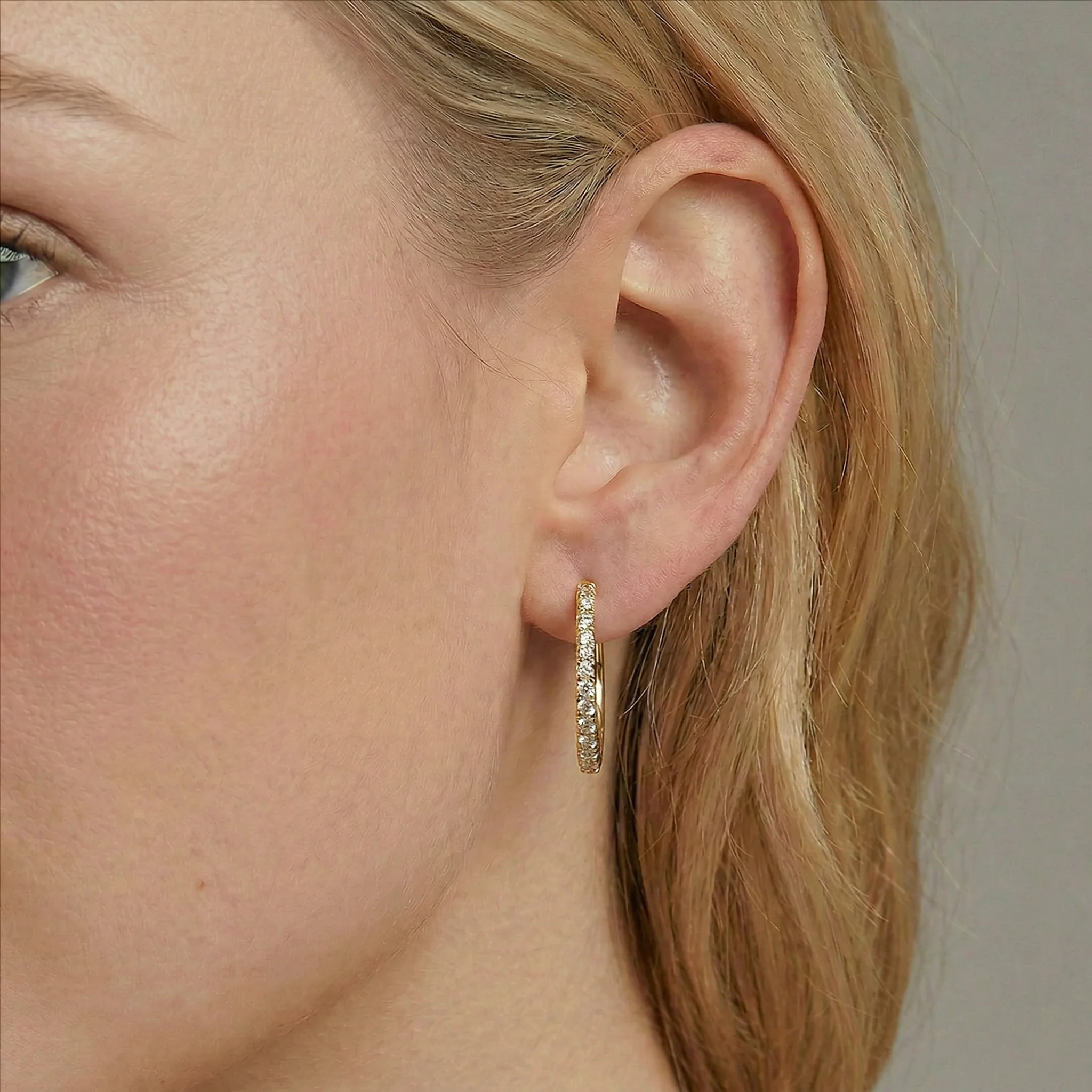 Classic Pave Hoops - Image 3