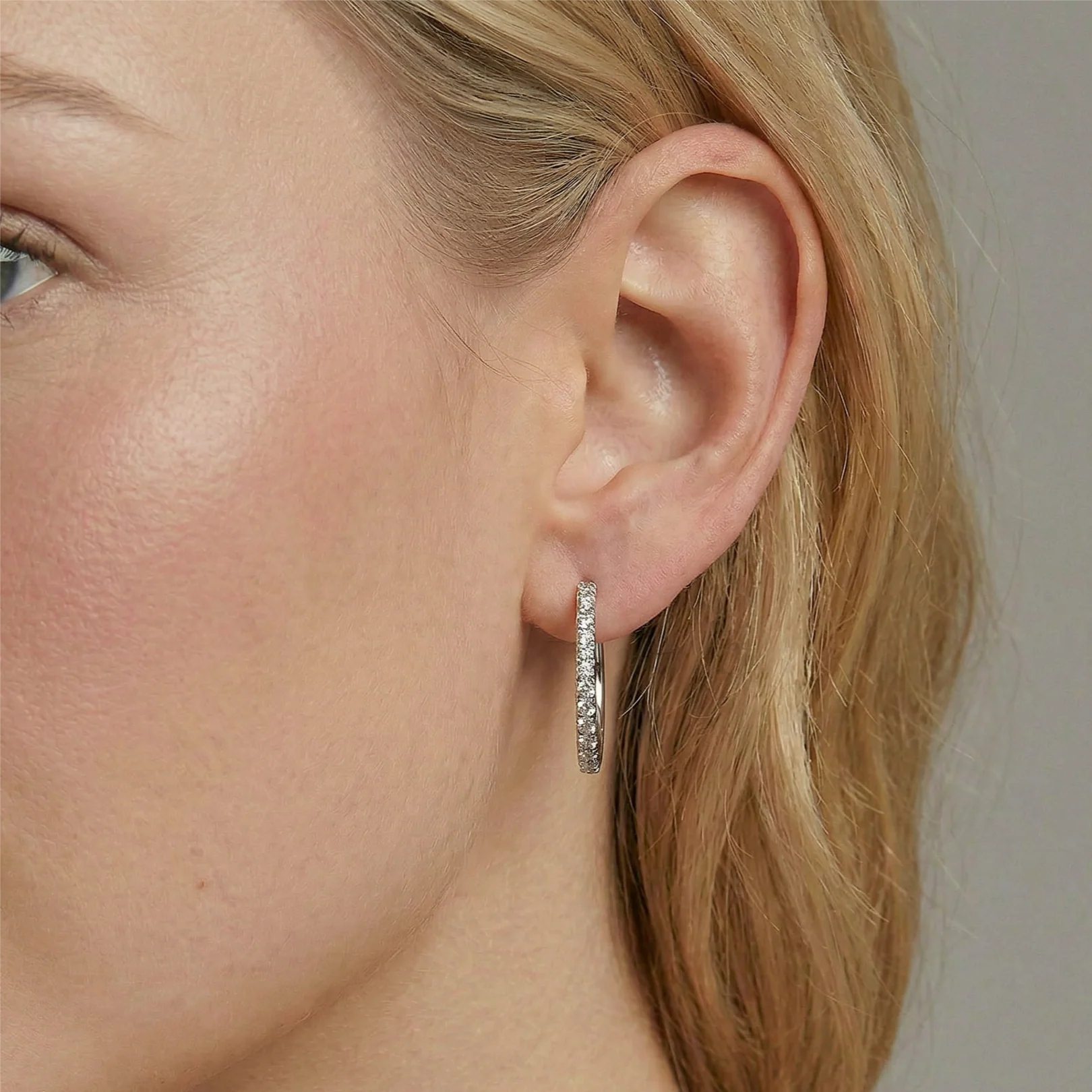 Classic Pave Hoops - Image 3