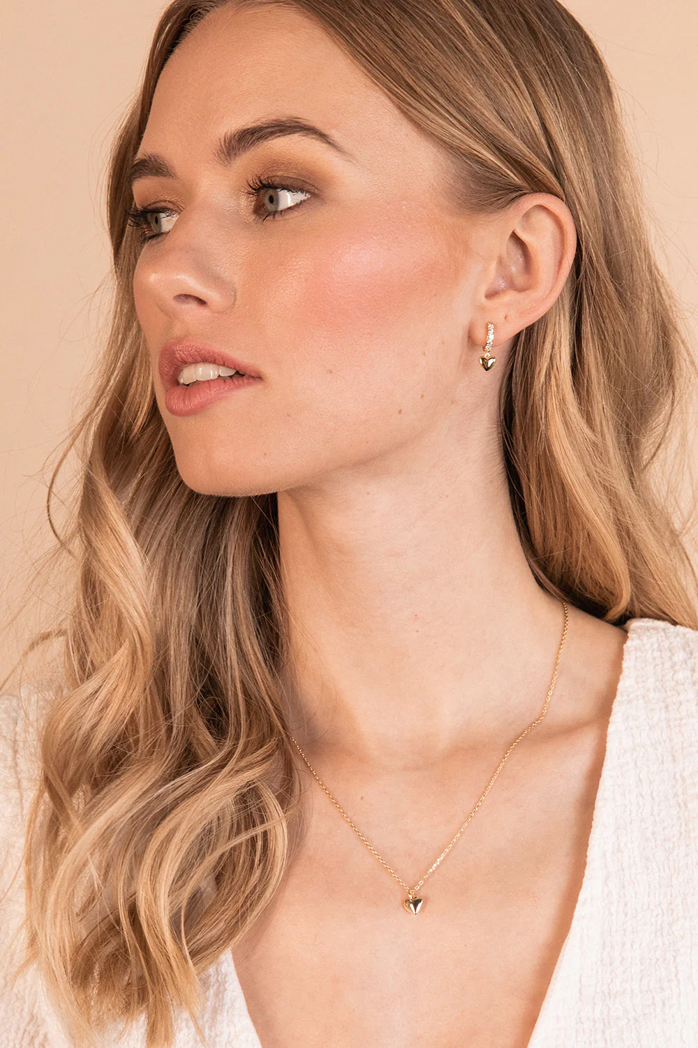 Heart Charm Hoops - Image 3