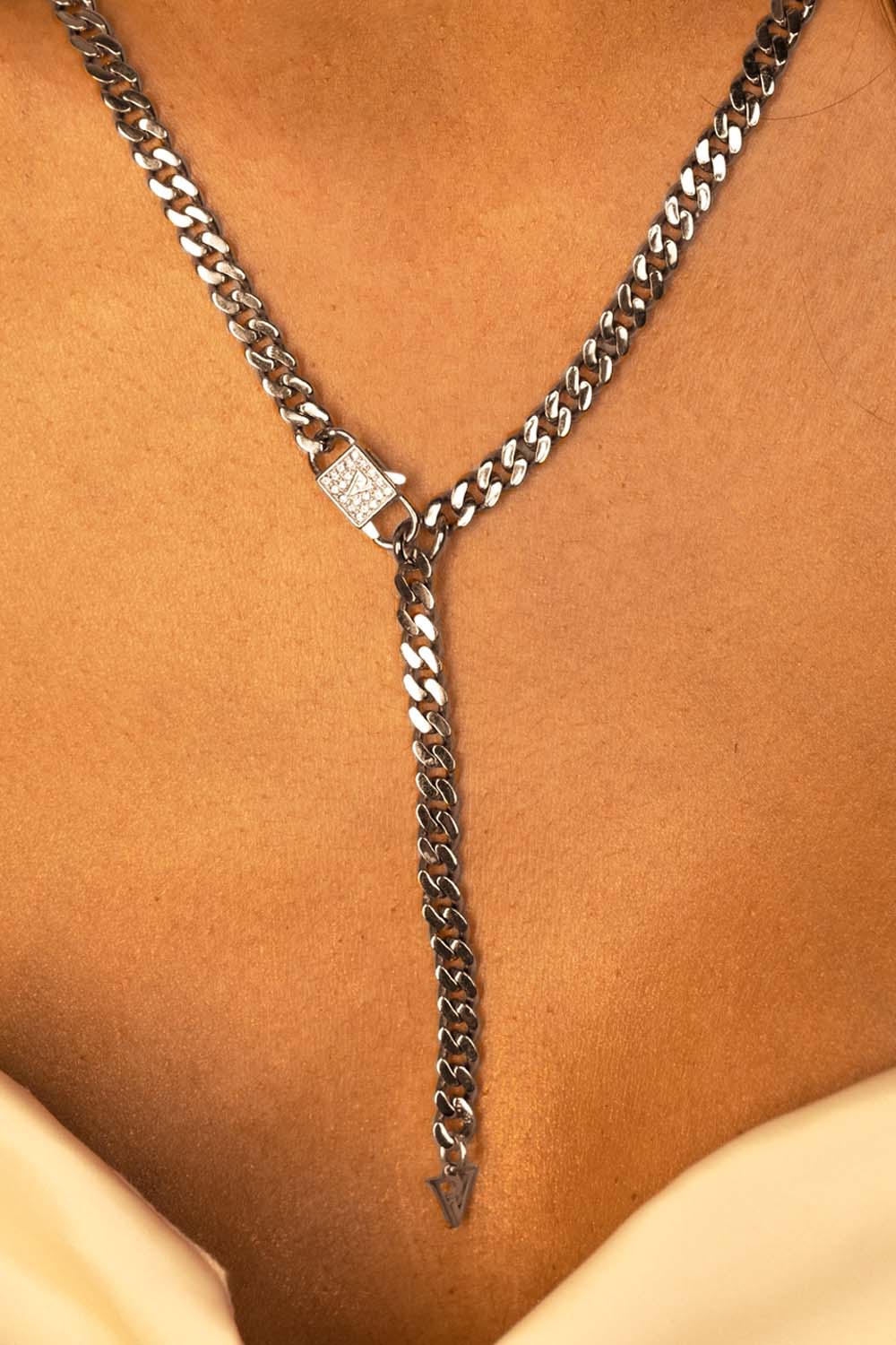 Link Pavé Y-Necklace - Image 2