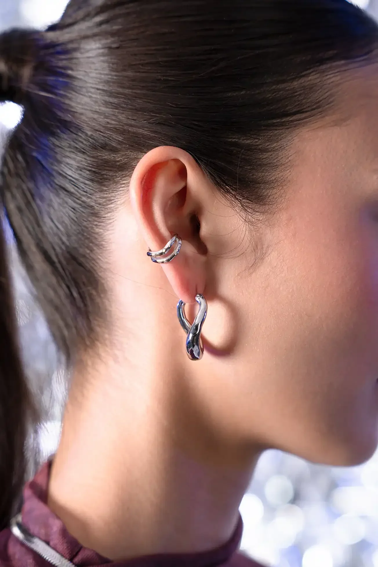 Molten Twisted Hoops - Image 4