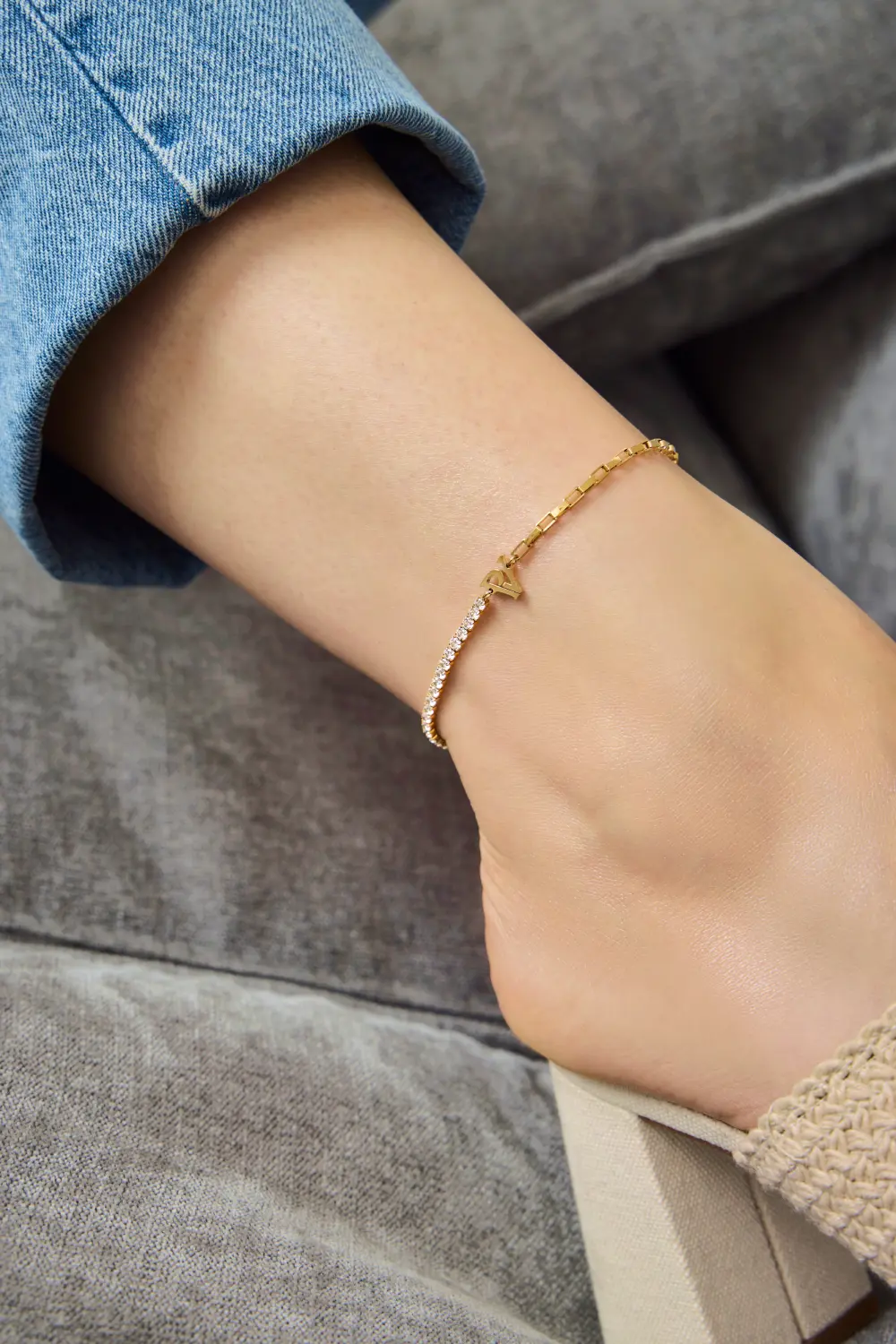 PV Tennis & Chain Anklet - Image 3