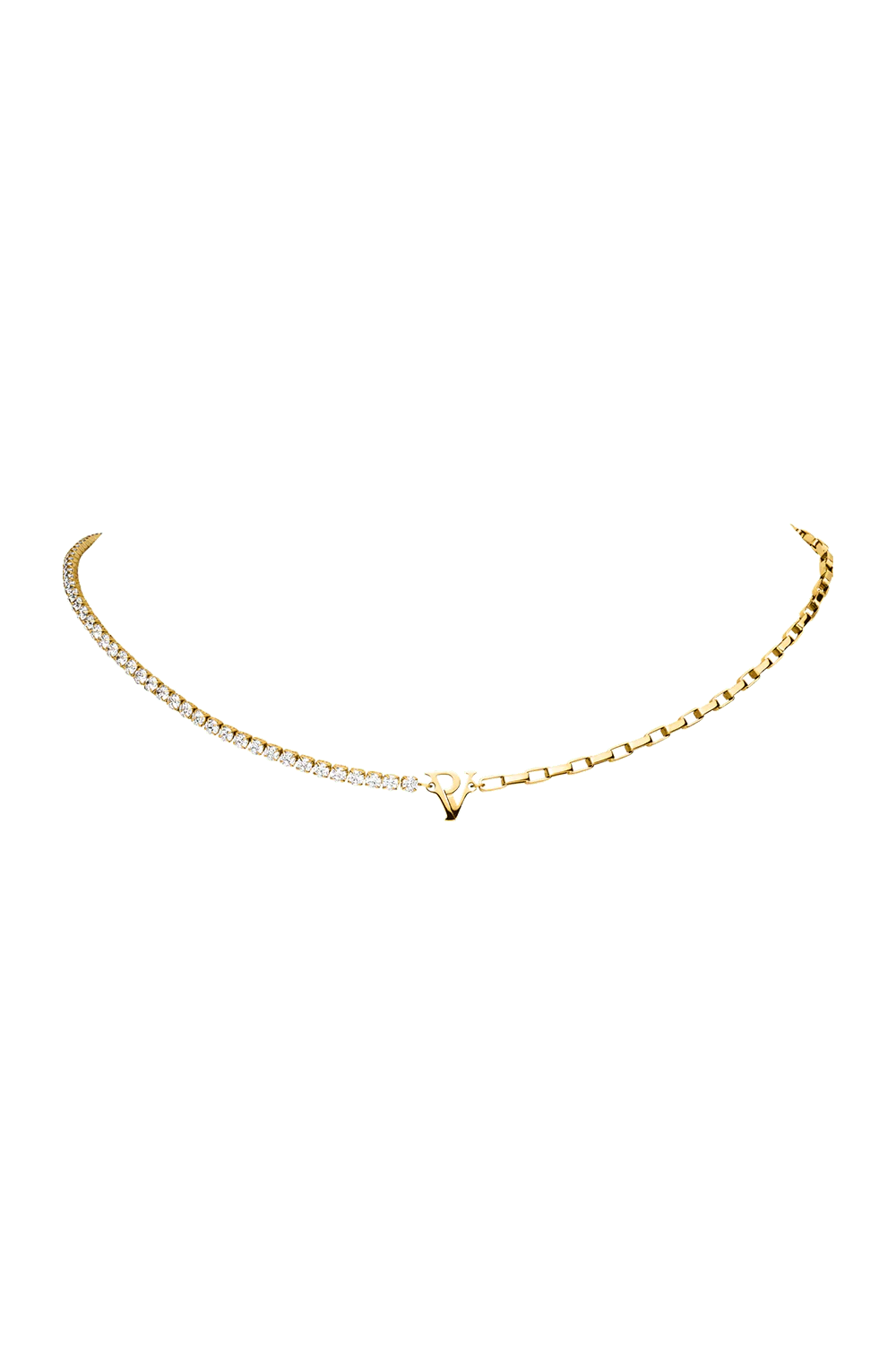 PV Tennis & Chain Necklace