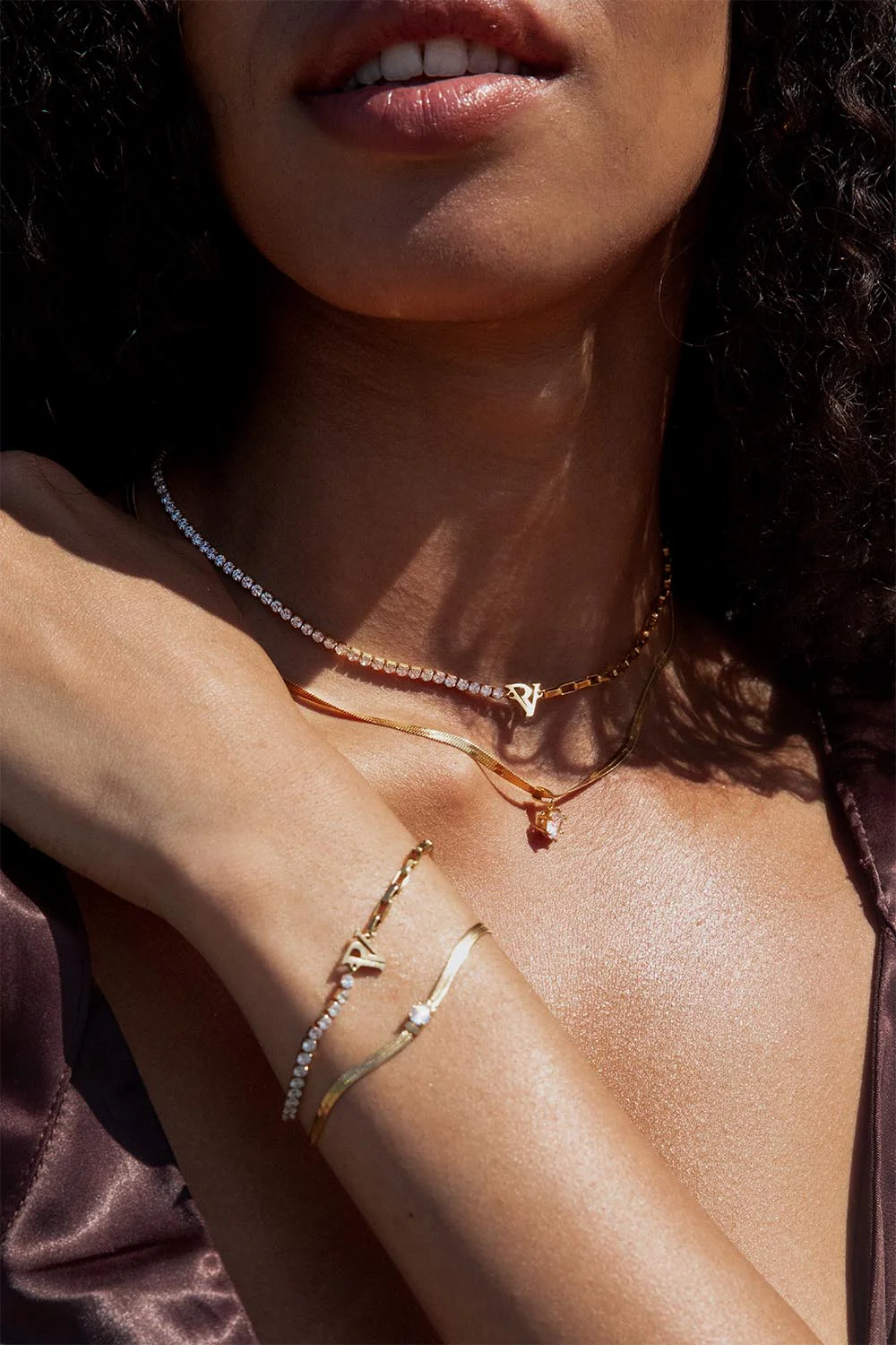 PV Tennis & Chain Necklace - Image 2