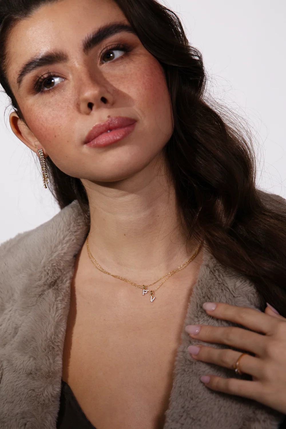 Sparkling Letter Necklace - Image 8