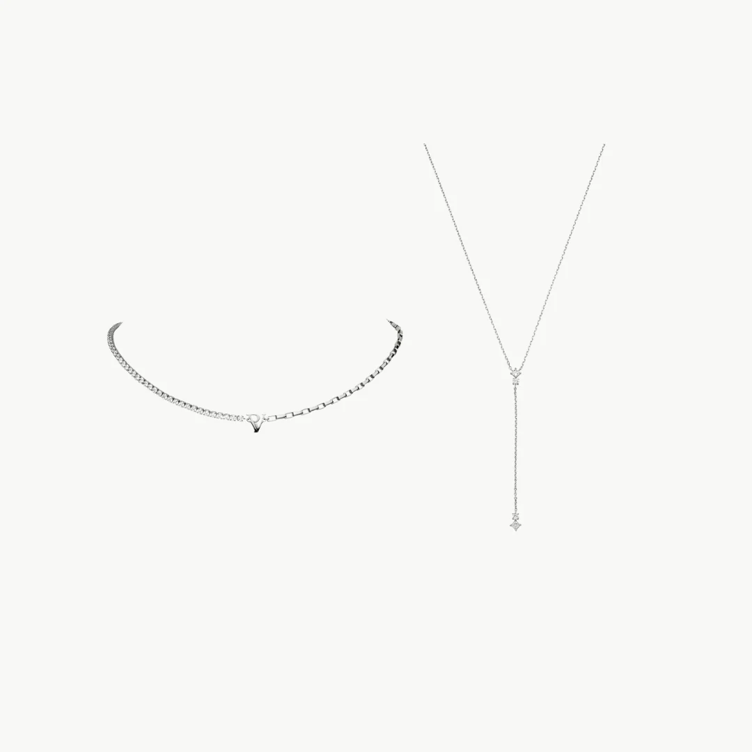 The PV Glow Necklace Set Silver